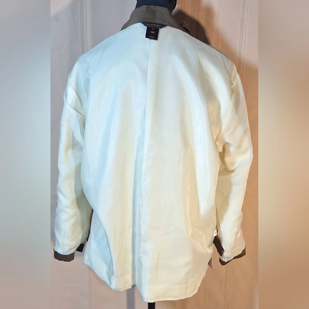 MULTIPLES Cream and Brown Floral Blazer - Picture 7 of 9